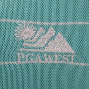 Greg Norman Mens S/S "PGA West" (La Quinta, CA) Aqua Blue Golf Polo Shirt - L